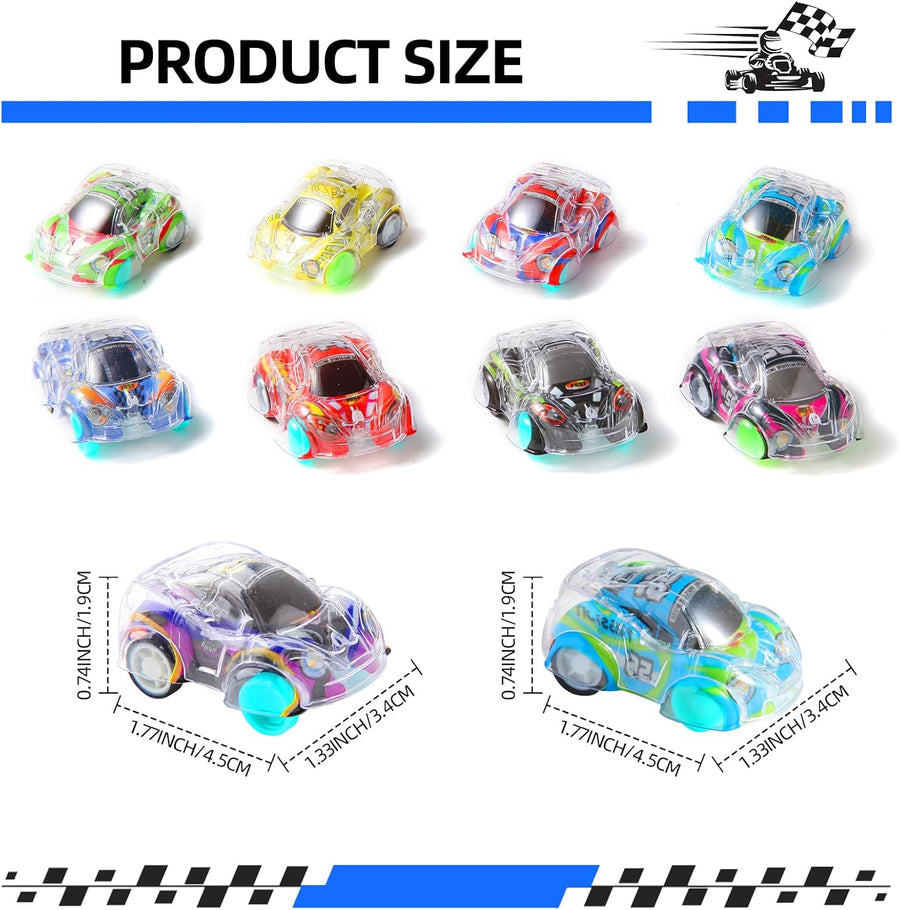 Juego de 50 mini automóviles de tracción hacia atrás