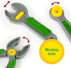 John Deere Deluxe - Cinturón de herramientas parlante de lujo - Juego de 7 piezas de herramientas para niños - Juguetes de construcción interactivos - Juego de herramientas interactivas para niños