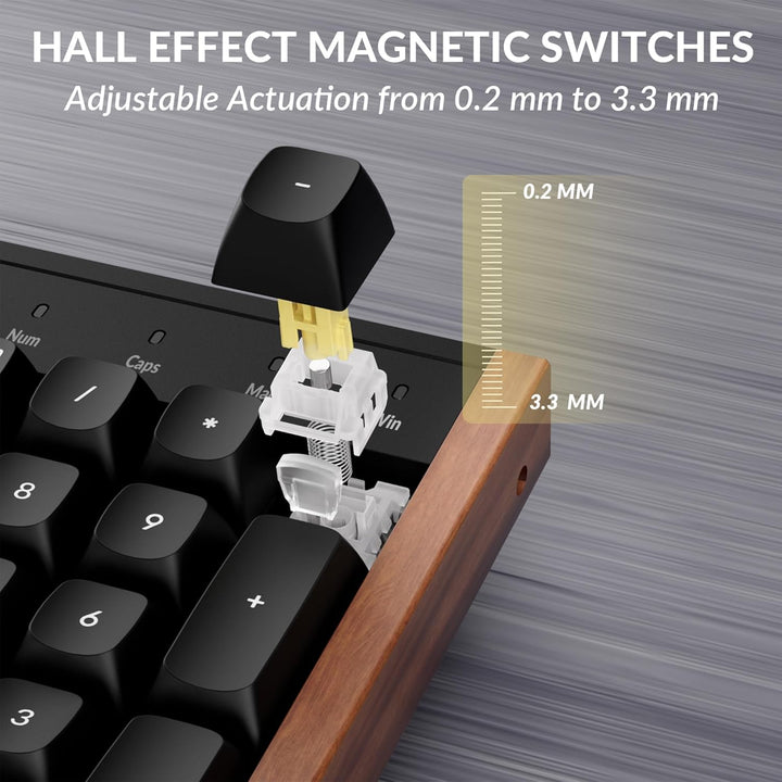 Keychron K10 HE - Teclado de efecto Hall, interruptor magnético de...