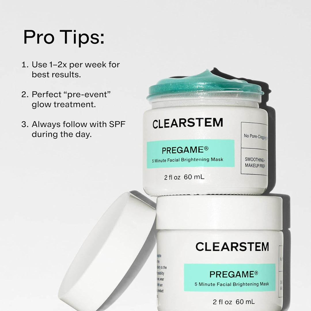 CLEARSTEM PREGAME - Mascarilla iluminadora con exfoliante facial AH...