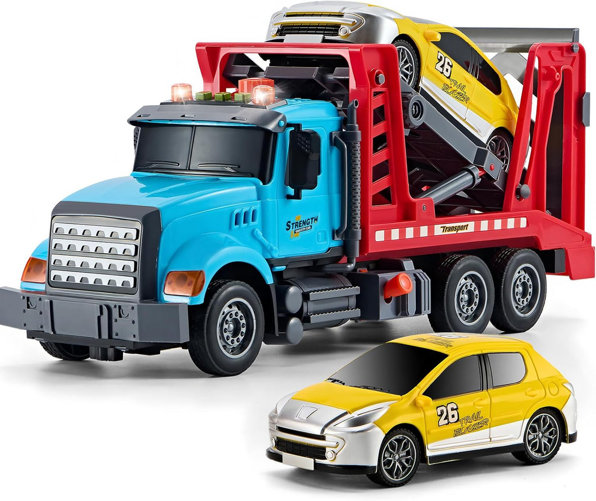LerBao Transportador Grande de Coches con Coche de Carreras, Juguet...
