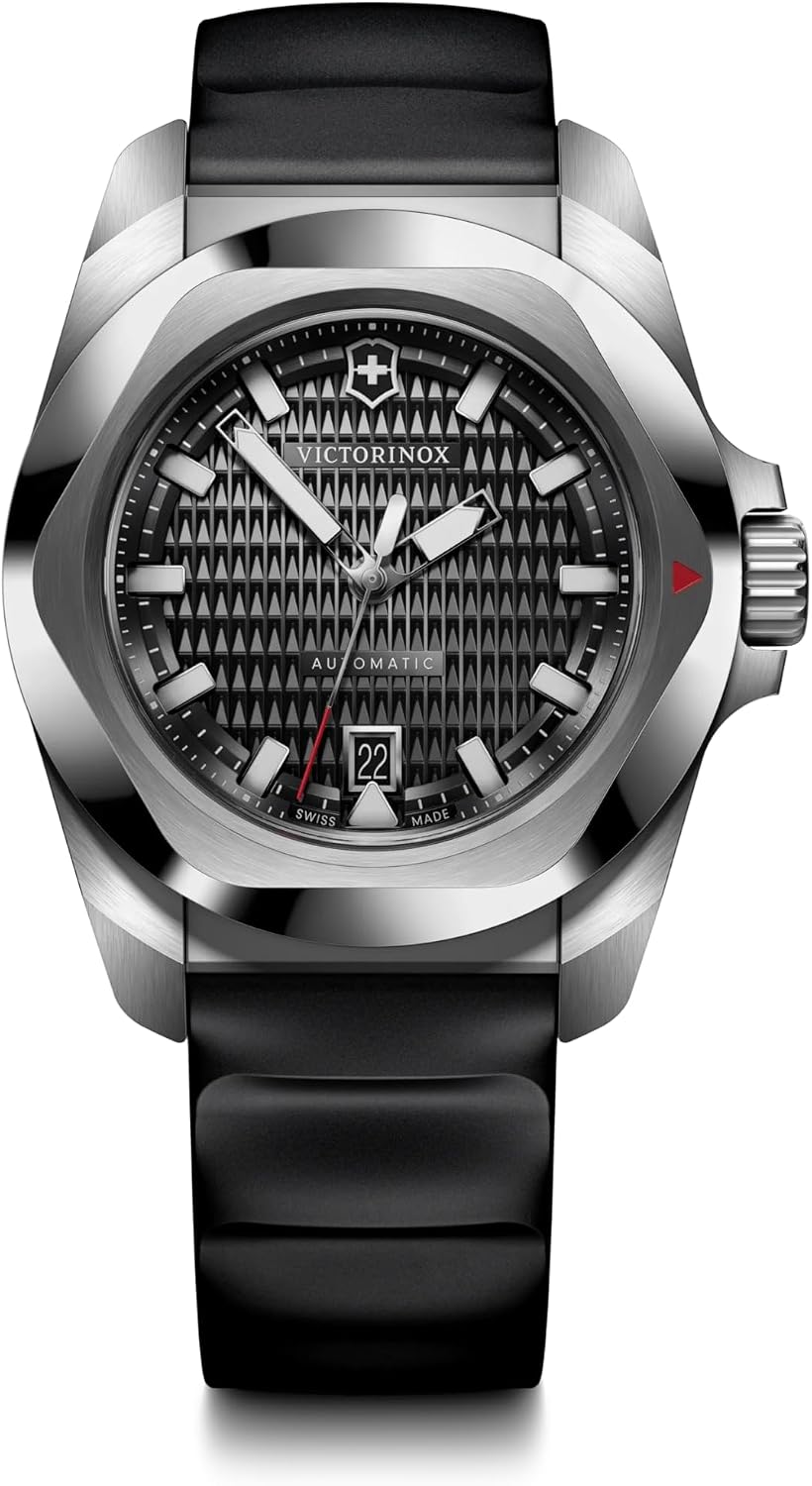 Victorinox I.N.O.X. Reloj automático de caucho negro con esfera negra 1.614 in - 242039