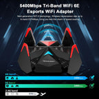 NEWFAST Adaptador WiFi USB para PC de escritorio AX5400 Adaptador de red
