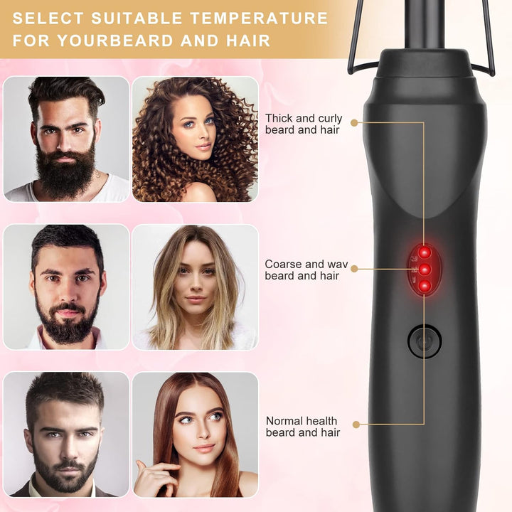 Hot Comb - Cepillo de cerámica portátil para alisar y rizar antique...