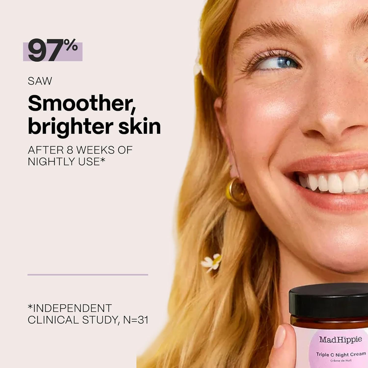 Mad Hippie Crema de noche Triple C \u2013 Hidratante facial, ilumin...