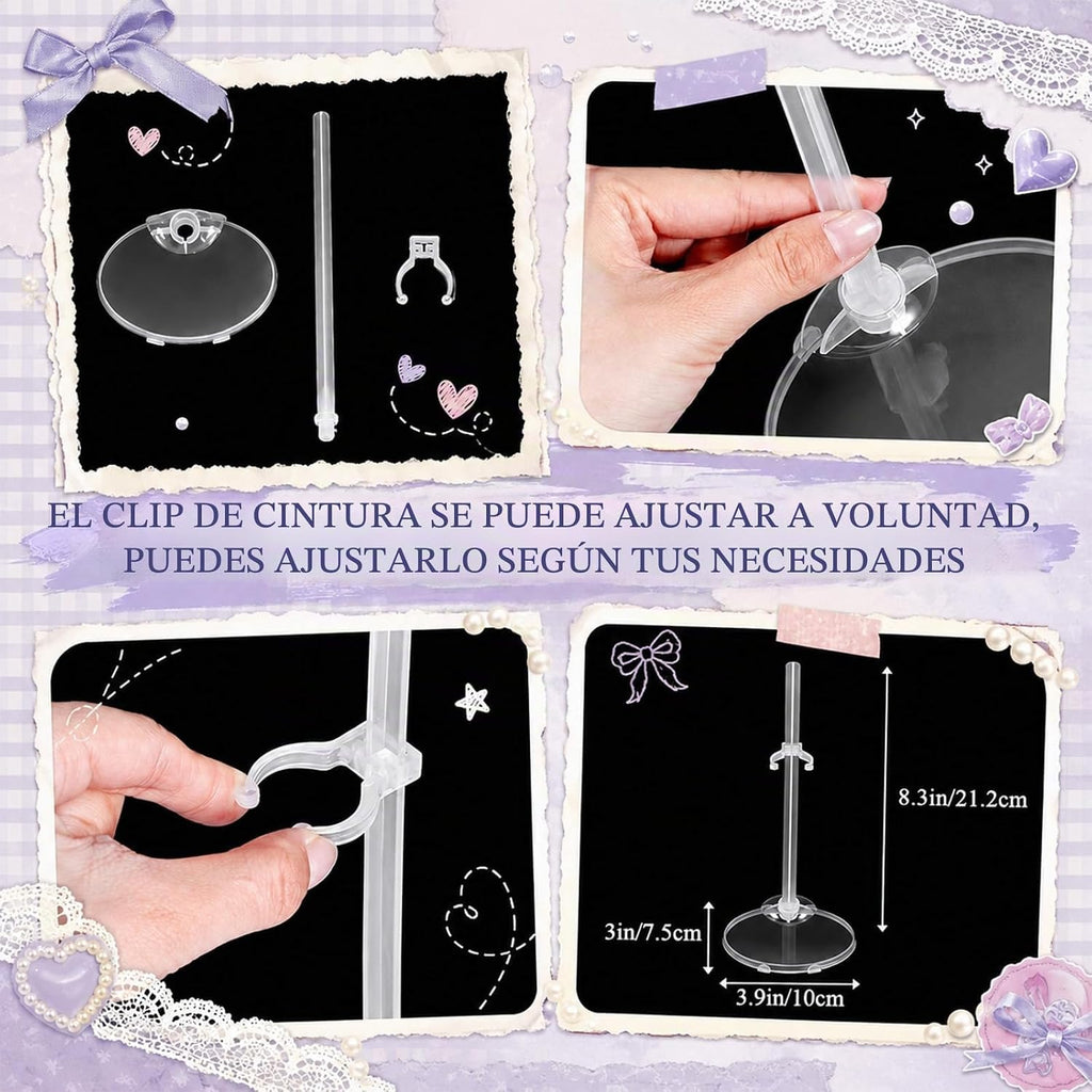 100 soportes acrílicos para muñecas, soporte para figura de acción