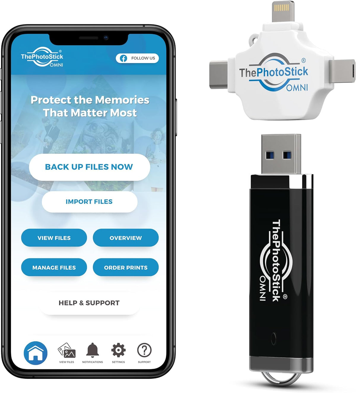ThePhotoStick® Omni 128 GB (paquete de 2) - Copia de seguridad y tr...