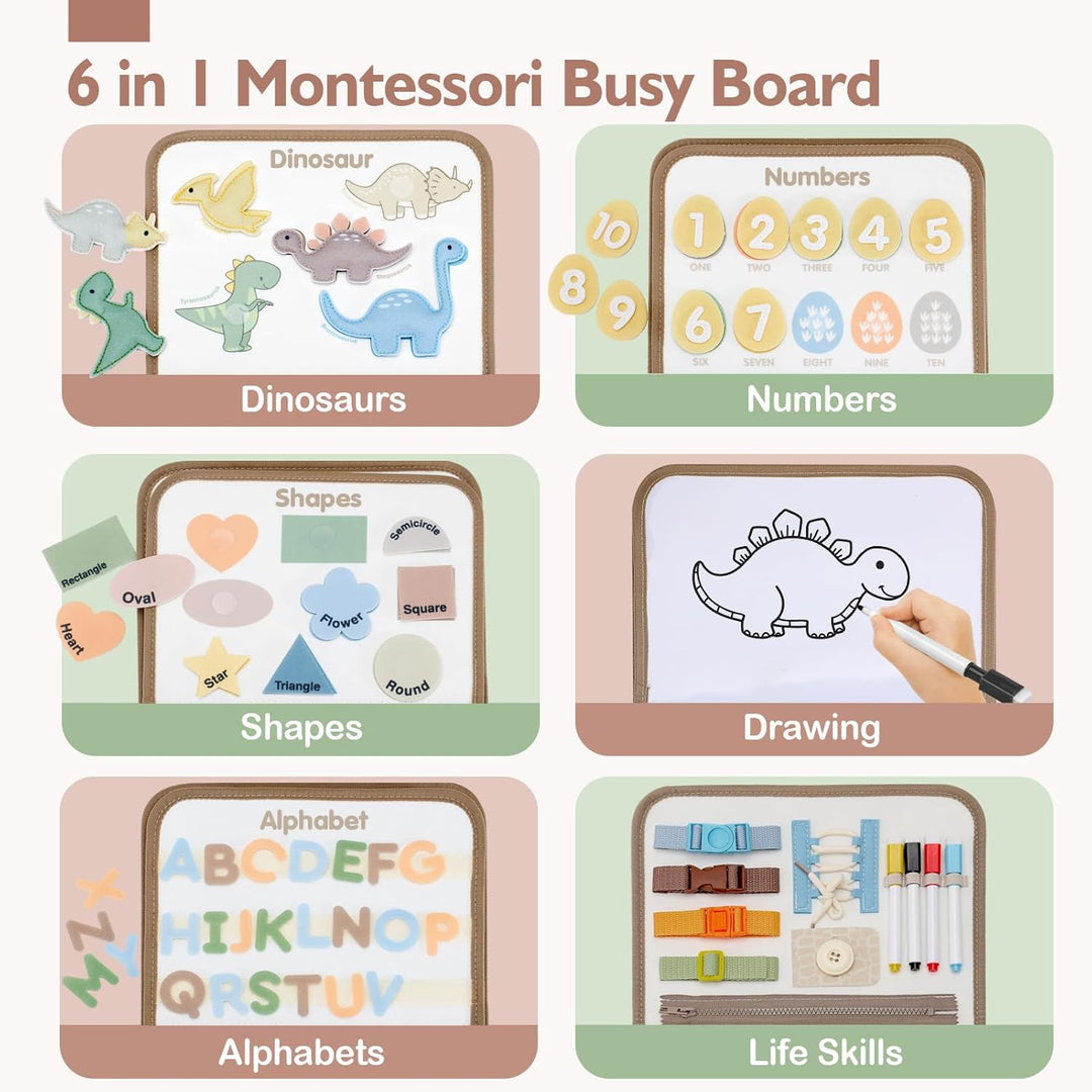 hahaland Montessori Tabla de Actividades para Niños Pequeños Juguet...