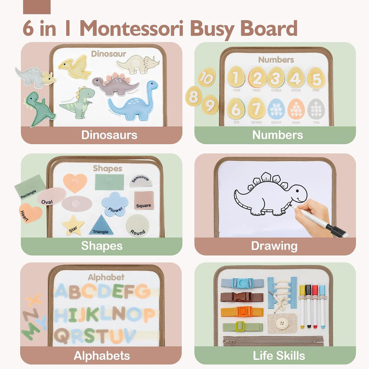 hahaland Montessori Tabla de Actividades para Niños Pequeños Juguet...
