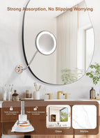 Espejo de aumento 10x con luz, espejo de maquillaje de viaje flexible de