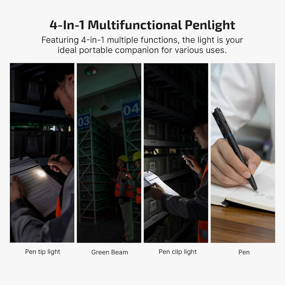 OLIGHT O'Pen 3 Pen - Linterna EDC recargable USB-C, color negro