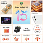 Hakaug Tableta Android de 10 Pulgadas, Procesador Octa-Core