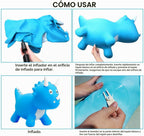 ZHUYNXIR Juguete inflable de dinosaurio animoso, juguete de dinosaurio saltador, juguete de salto favorito de los niños. Perfecto para cumpleaños (dinosaurio azul Hopper).