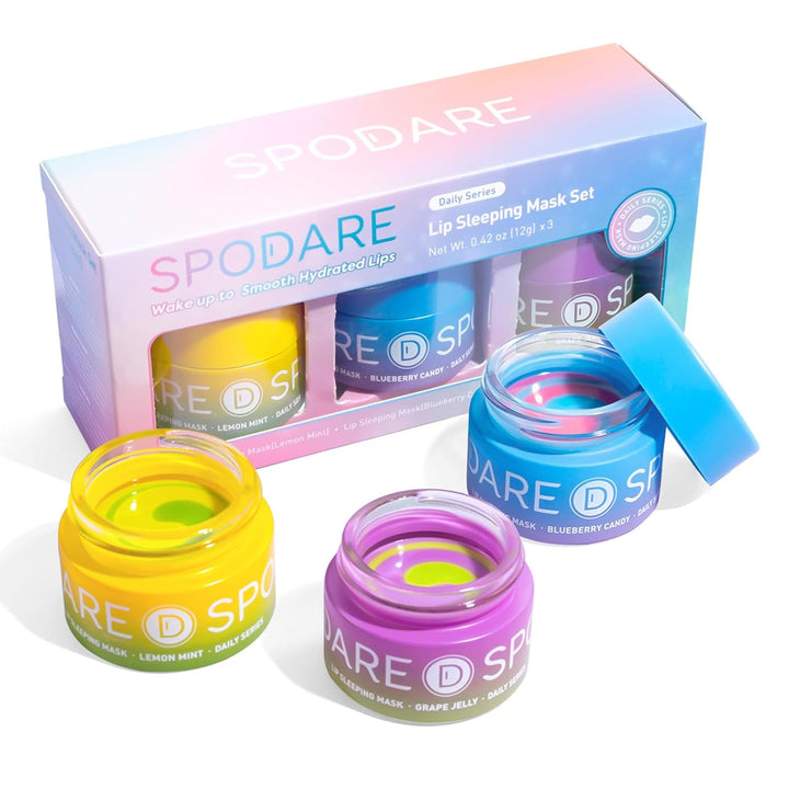 SPODARE Juego de máscara labial 3 en 1 de doble color para dormir,...