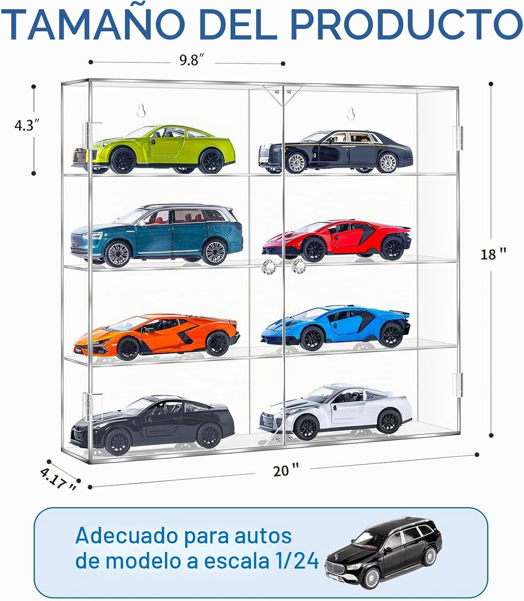 Acrylic Display Case para 1/24 Scale Diecast Storage