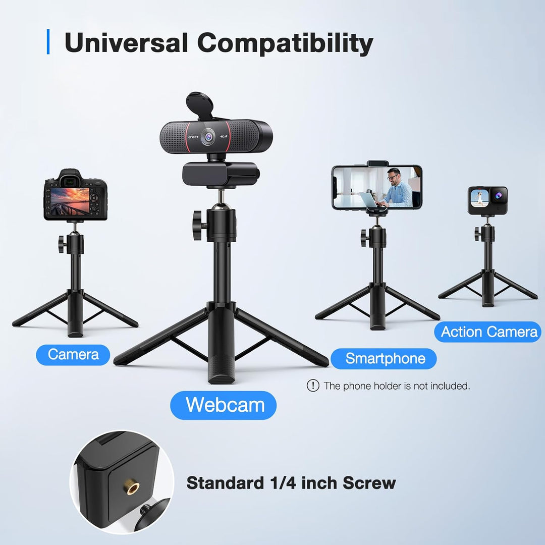 EMEET C960 - Cámara 4K, sensor Sony 4K UHD, minitrípode de 3 altura...