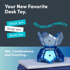 Speks Geode - Juguete magnético antiestrés | Juguete sensorial de escritorio para adultos y adolescentes de 14 años en adelante | Regalo para el alivio del estrés | Esfera, azul