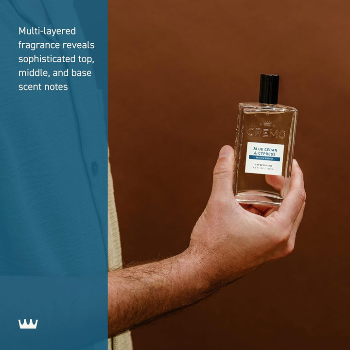 Cremo Cologne For Men - Spray de colonia para hombre de cedro azul...