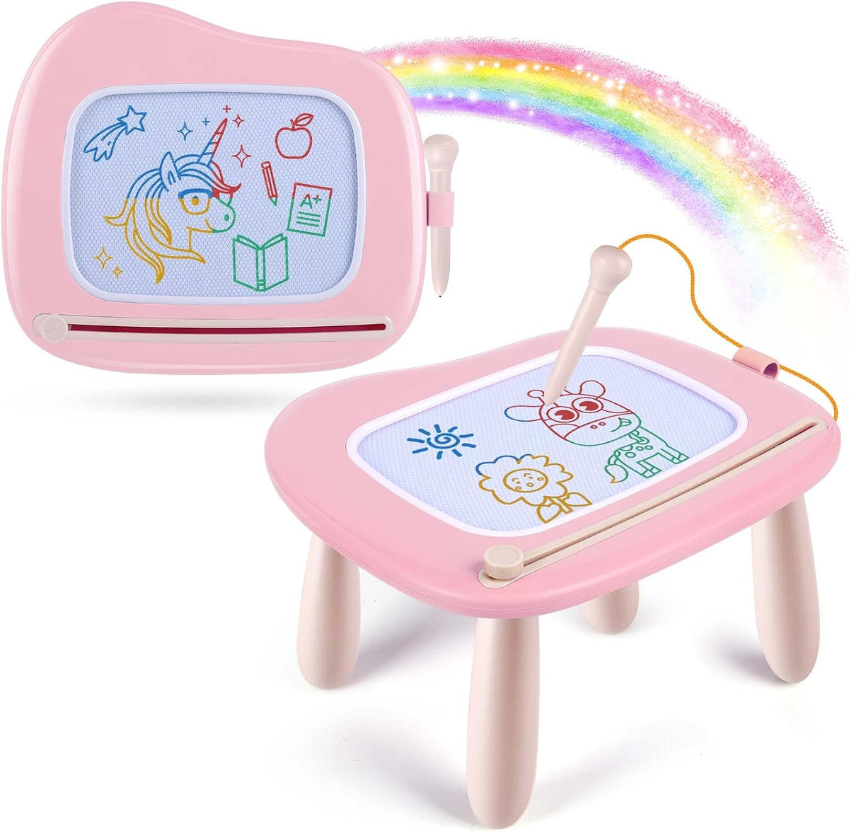 Pizarra de dibujo magnética para niños, juguetes para niñas de 1 a 2 años, pizarra de garabatos portátil para aprender y juguetes educativos para niñas de 1, 2 y 3 años de edad, regalo de