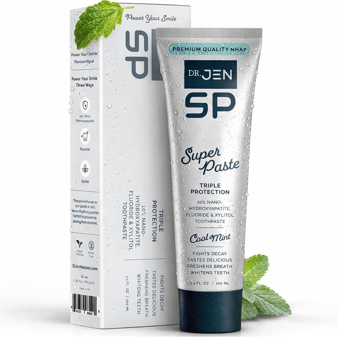 Dr. Jen Super Pasta de dientes, 10% Nano Hidroxiapatita, diseñada p...