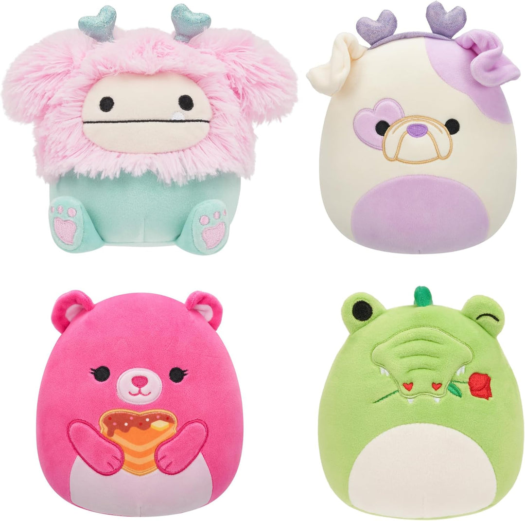 Squishmallows Paquete de 4 cajas de felpa oficiales de
