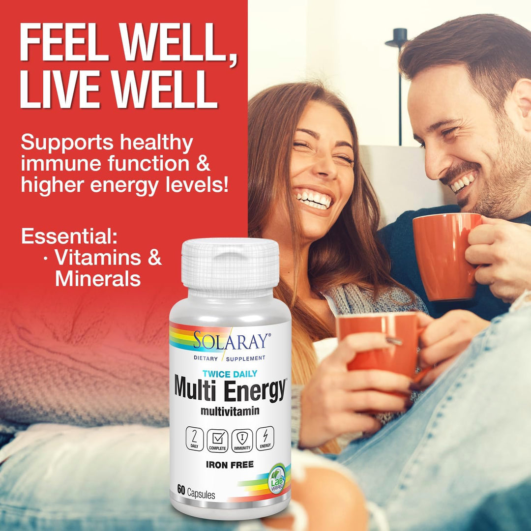 SOLARAY Multivitamínico multienergético Twice Daily, sin hierro, mú...