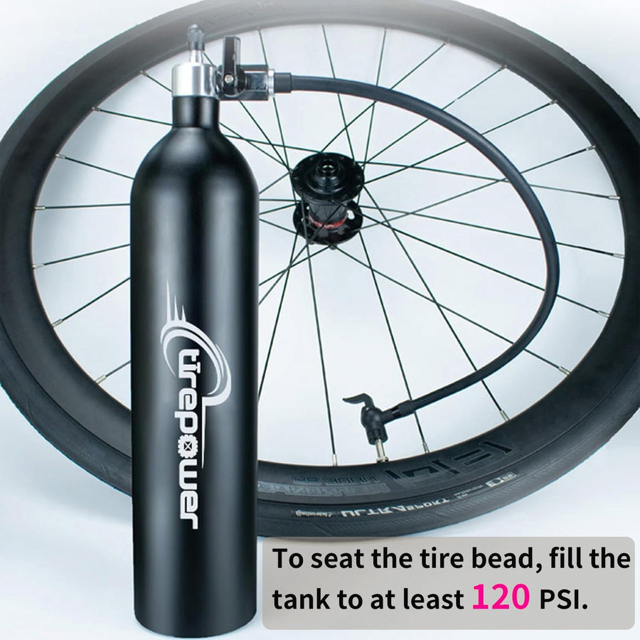 Ctrepower Tanque de aire para inflar neumáticos de bicicleta sin cá...