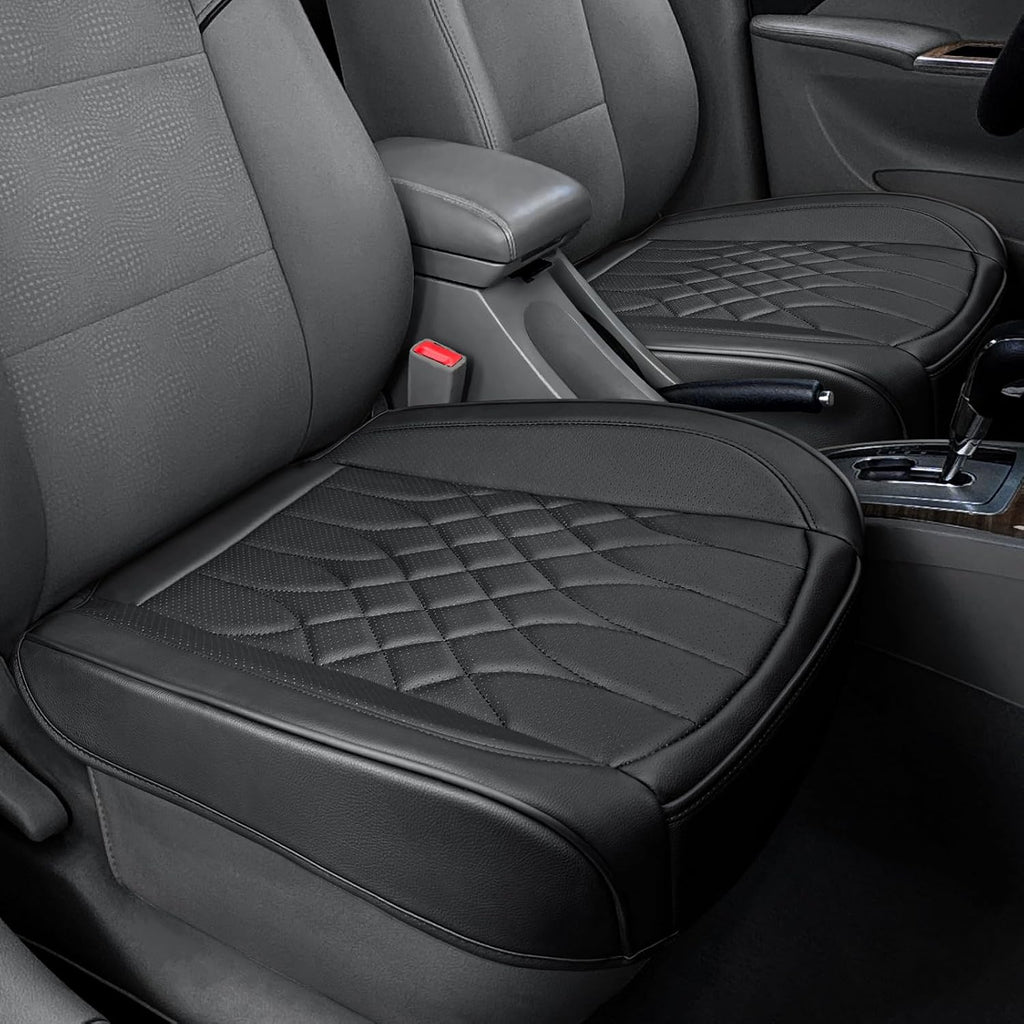 Paquete de 2 fundas de cuero para asientos delanteros de automóvil
