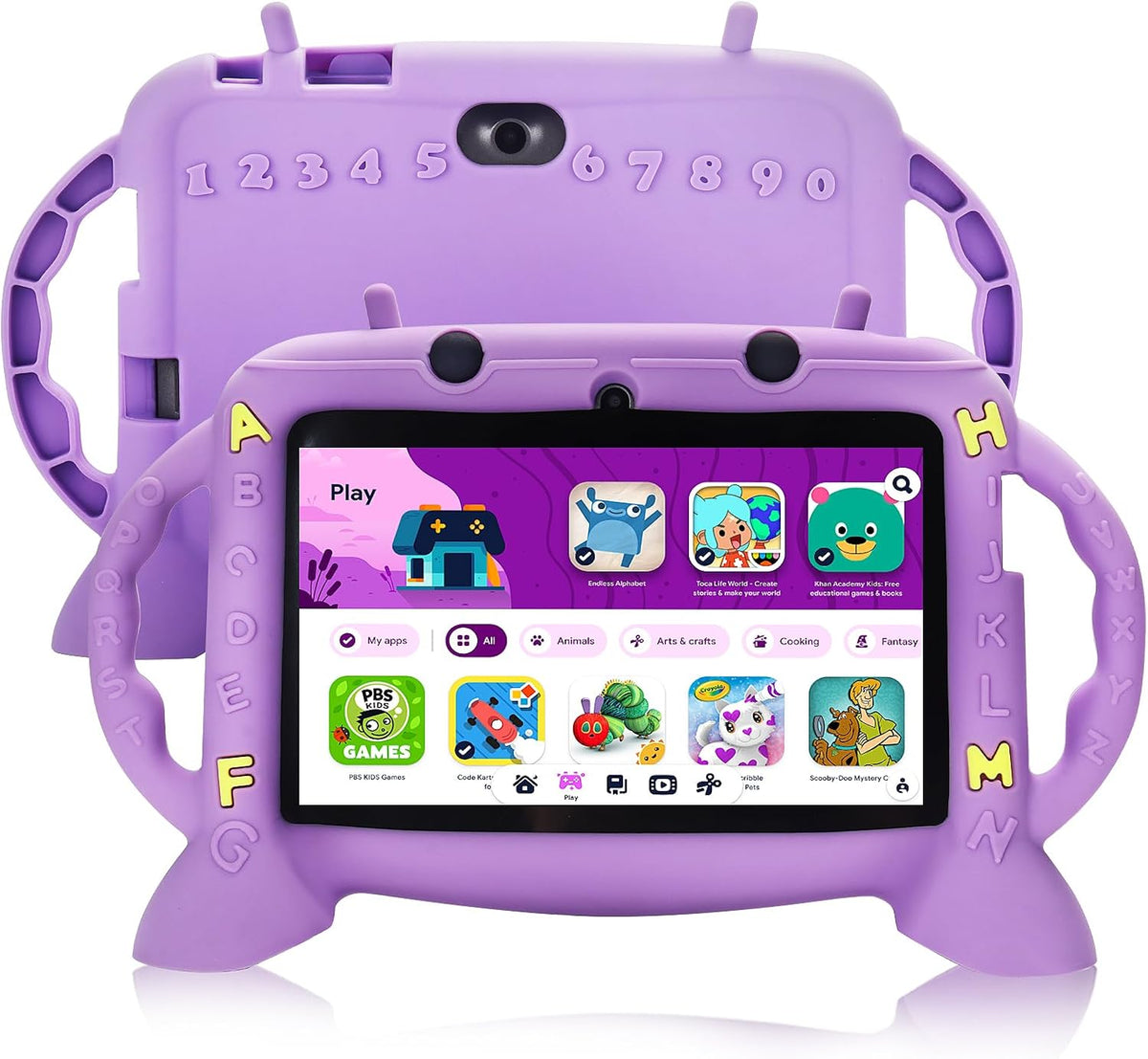 Tableta para niños de 7 pulgadas para niños pequeños Tablet Android 11, 3GB