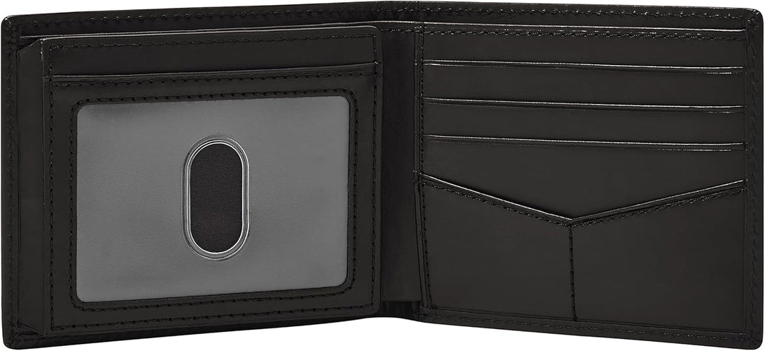 Cartera Fossil para hombre, de piel, plegable, con bloqueo RFID y v...