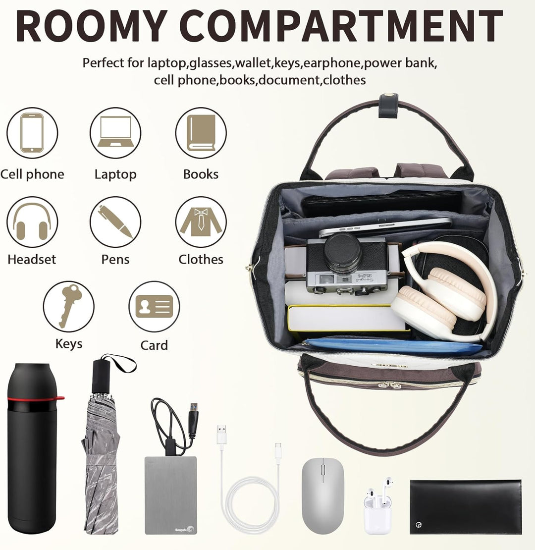 VANKEAN Mochila para portátil de 17 pulgadas para mujeres y hombres...