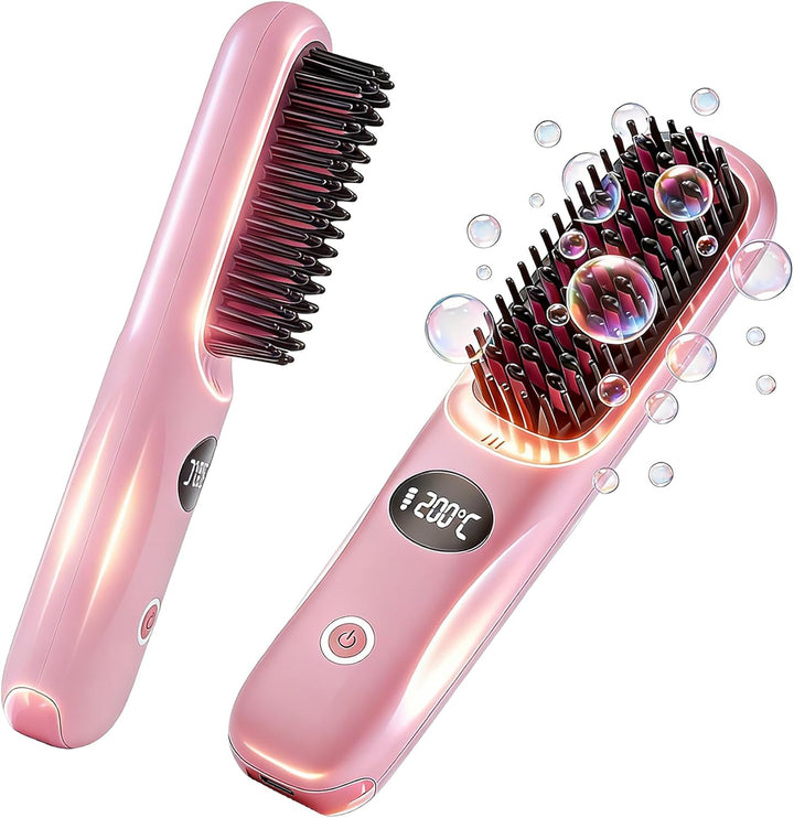Go Brush Pro 2026 Cepillo alisador de cabello inalámbrico, mini ali...