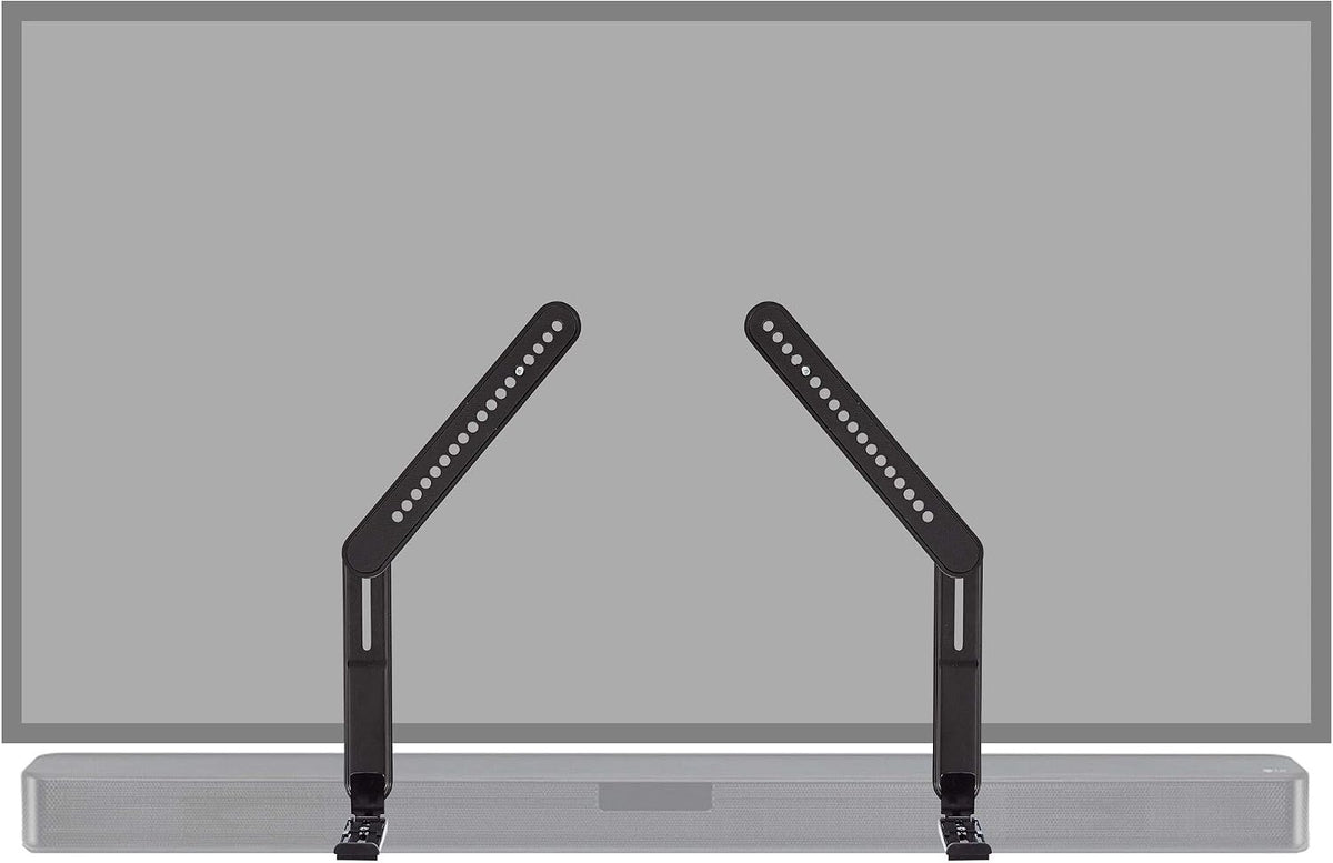 ECHOGEAR - Soportes de montaje de barra de sonido para televisores, ajuste de altura y profundidad para máxima compatibilidad entre tu TV y barra de sonido - Funciona con altavoces LG, Vizio, Bose, Dolby Atmos y más