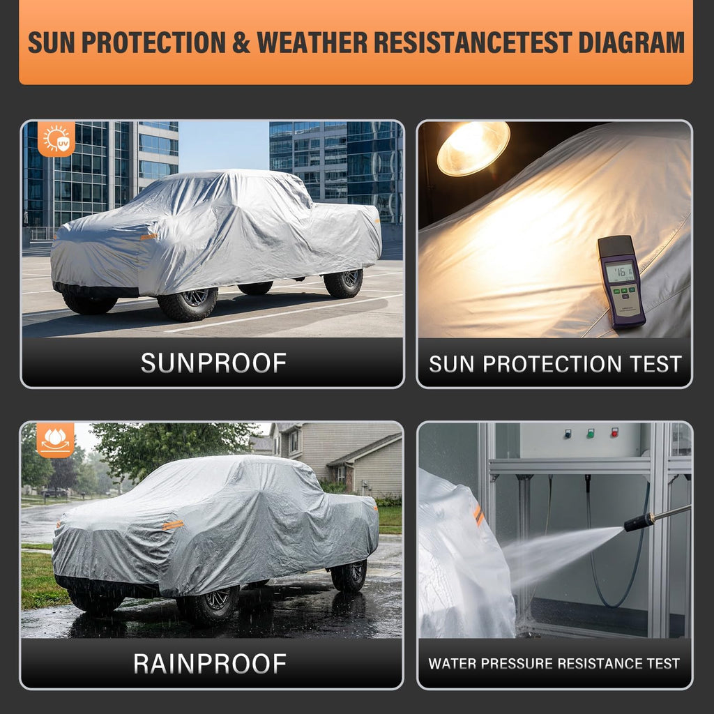 Kayme Cubierta impermeable para camión para todo tipo de clima, ver tabla