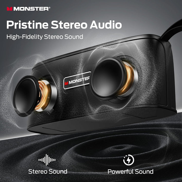 Monster Shock Altavoz Bluetooth portátil, altavoz inalámbrico verda...