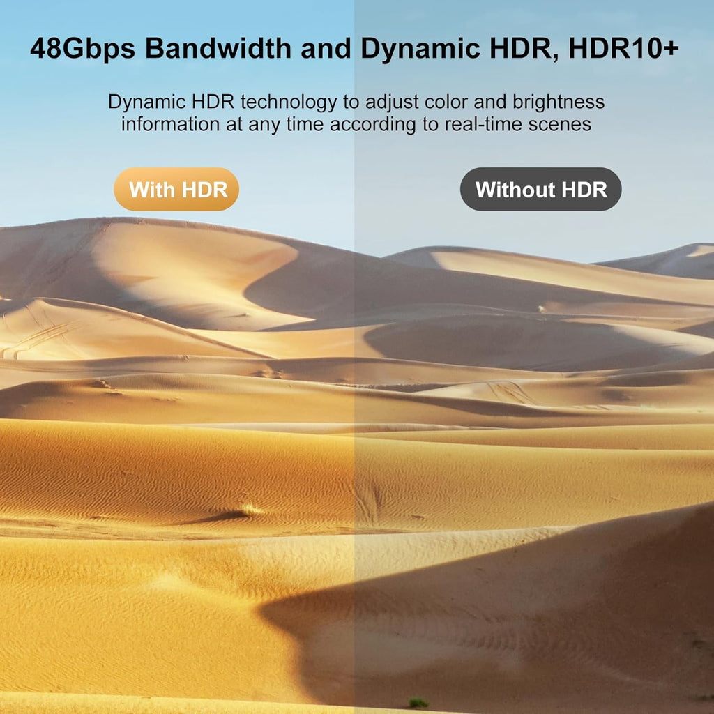 Cable HDMI 2.1 RyzzRooa 8K de 10 pies, paquete de 5, ultra alta velocidad