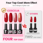 COSCELIA Kit de esmalte de uñas en gel de 53 piezas con luz UV y ki...