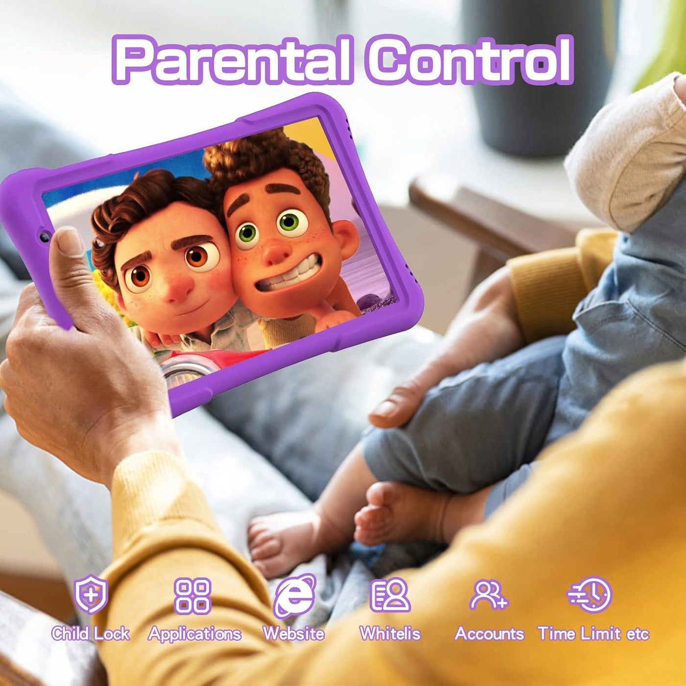 PRITOM Tabletas Android 14 de 10 pulgadas para niños, 32 GB, cuatro...