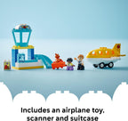 LEGO DUPLO Town - Juguete de construcción por primera vez en el aeropuerto, juego de aprendizaje para niños y niñas a partir de 1.5 años, los más pequeños usan bloques de construcción para explorar emociones, idea de regalo para niños pequeños para cumple