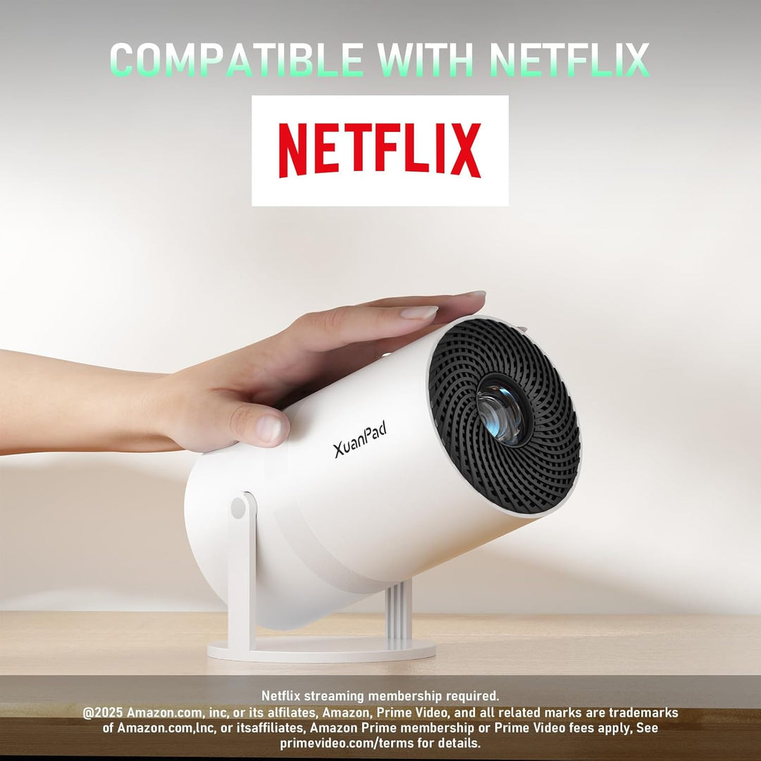 Proyector blanco hueso y aplicaciones integradas: Mini proyector Xu...