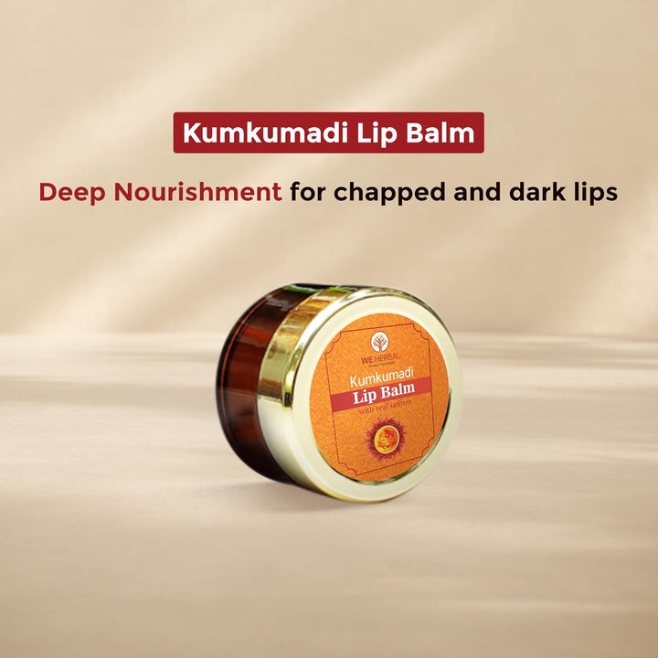 WE HERBAL Honest Ayurveda Kumkumadi - Bálsamo labial para labios se...