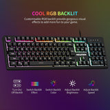Newmen GM104 Combo de teclado y mouse para juegos con cable, teclad...
