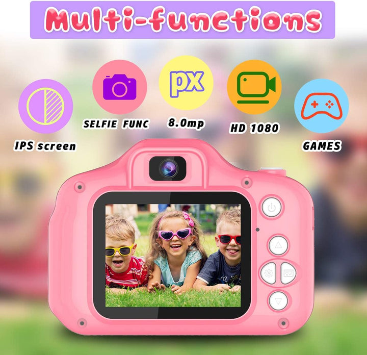 Seckton - Cámara de selfie mejorada para niños, regalos de cumpleañ...