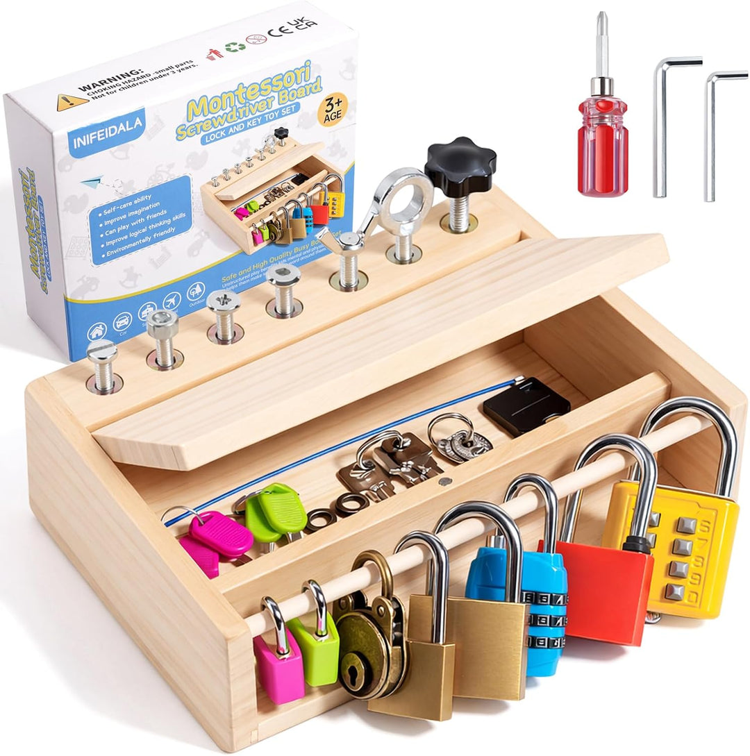 INIFEIDALA Juego de Tablero de Destornillador Montessori - Juguete...