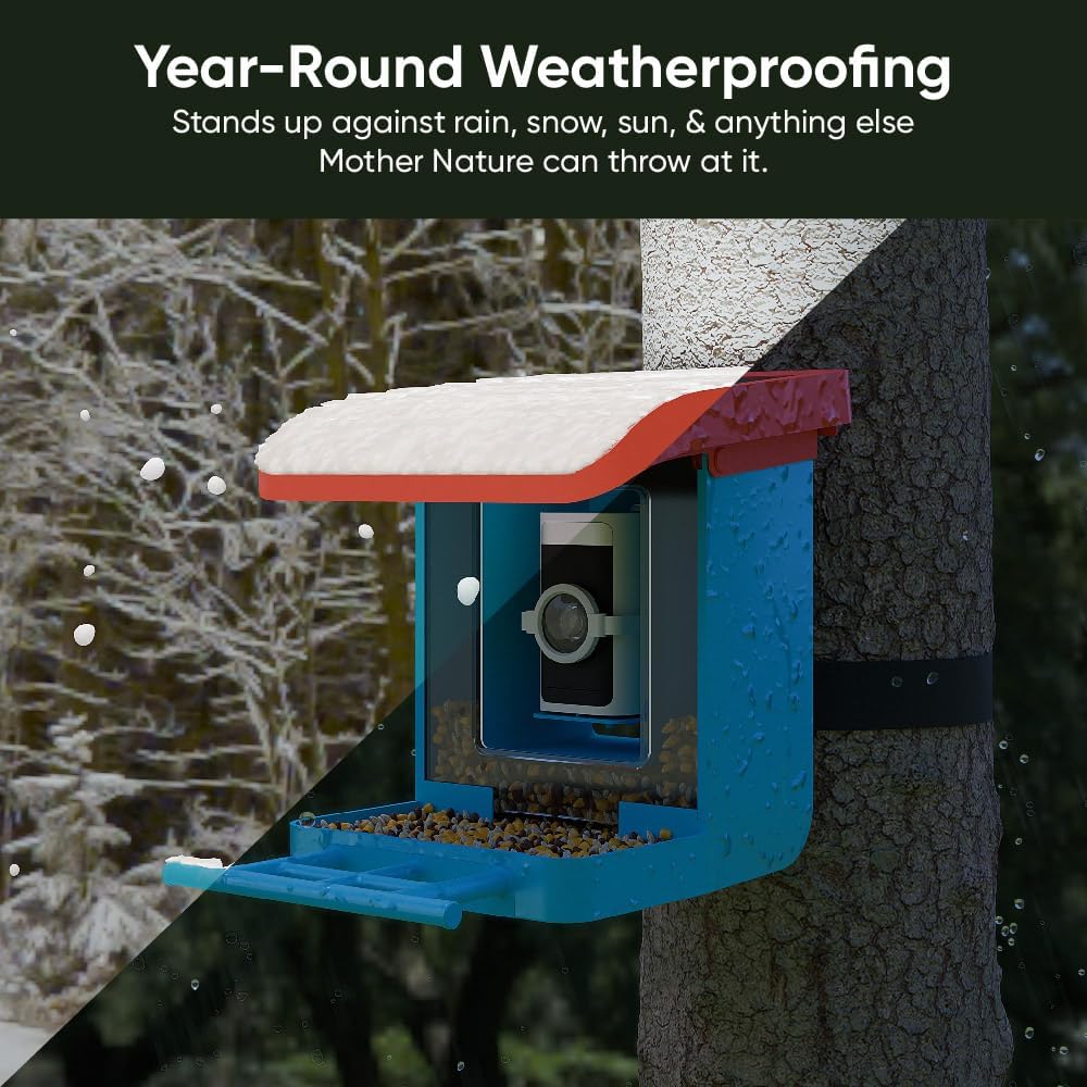 Wyze Bird Feeder - Funda para cámara con lente macro (azul)