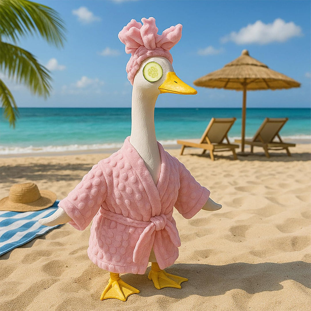 ZenQeek Pink Plush Porch Goose Outfit - Funny Vacation