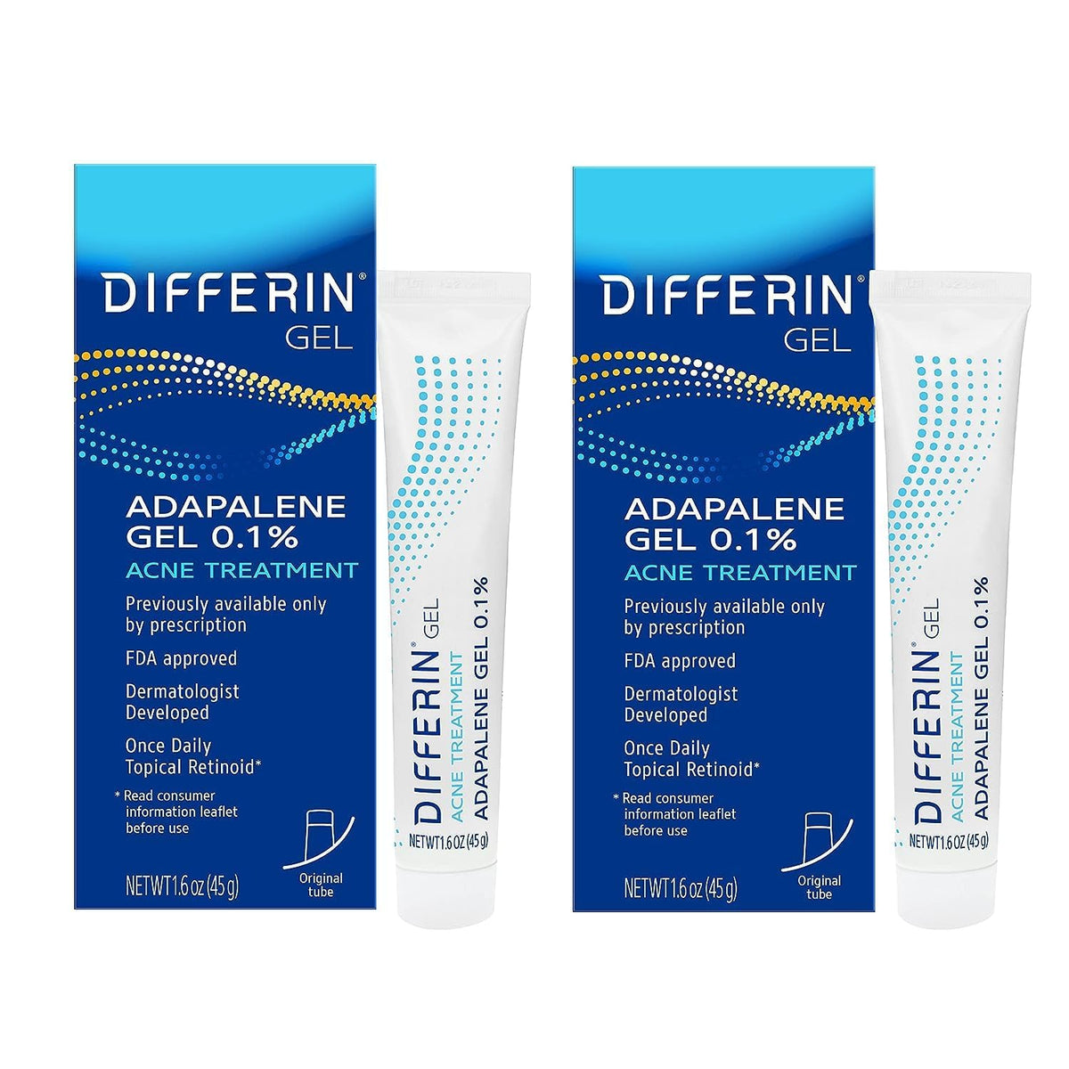 Differin Gel de Tratamiento para el Acné, Suministro de 180 Días, T...