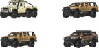 Matchbox - Autos de juguete Desert Chase Escape, paquete de 4 SUV fundidos a escala 1:64 de la película, incluye Toyota 4Runner con decoración exclusiva, juego coleccionable