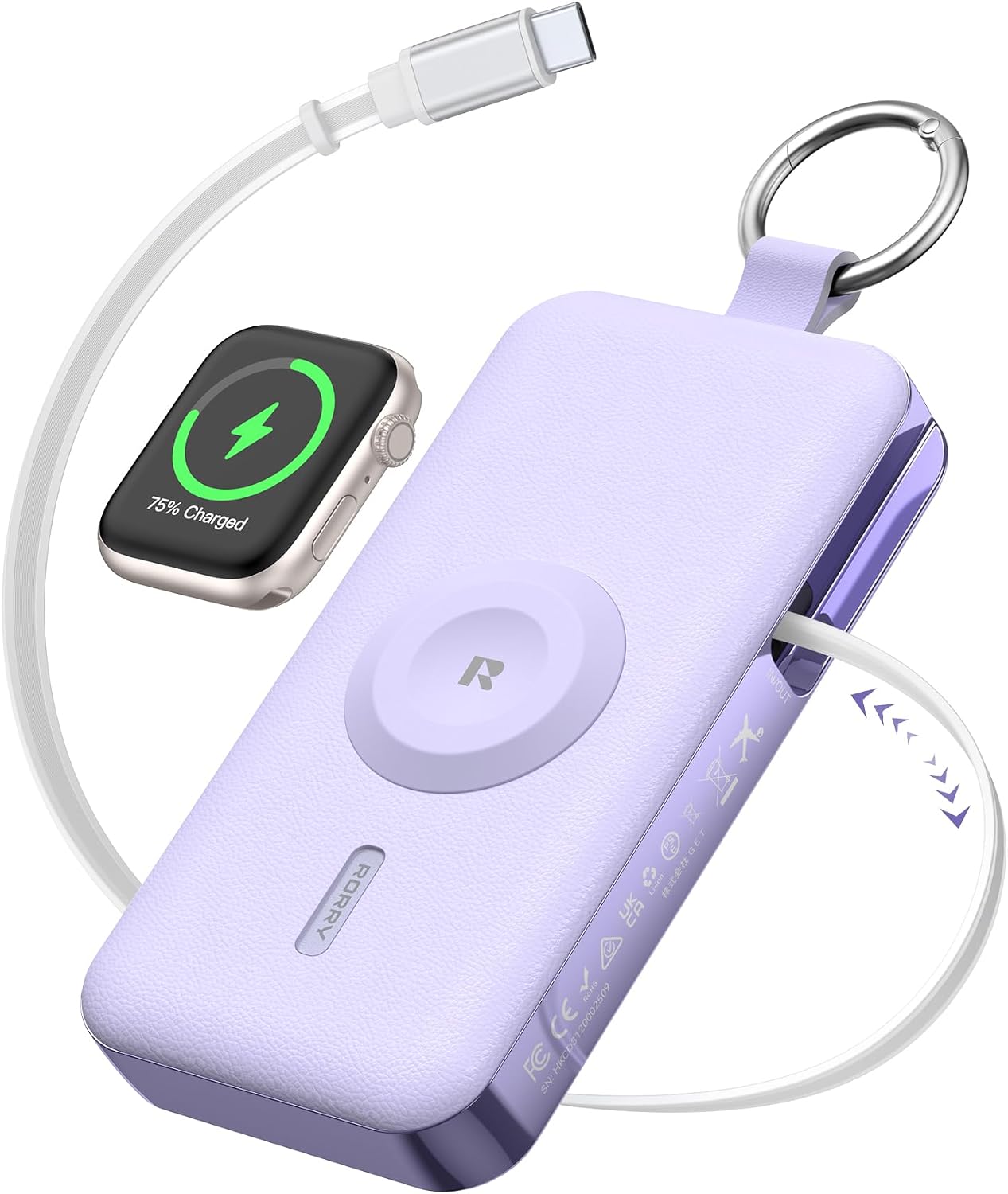 RORRY CharmGo - Cargador portátil de 12000 mAh, banco de energía 3...