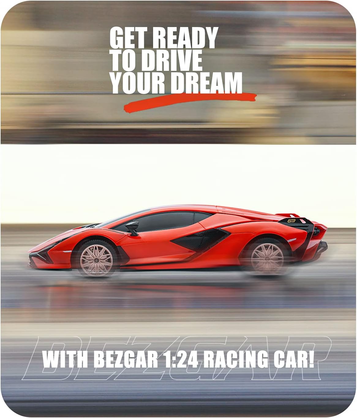 BEZGAR Autos a control remoto - Escala 1:24 Serie RC con licencia o...